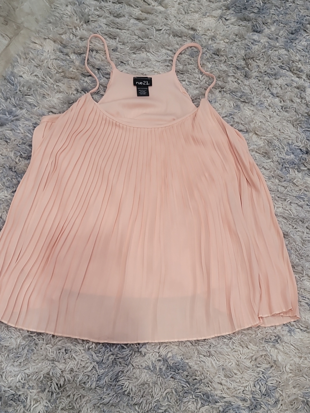 5 For $25 Rue21 Light Blush Pleated Spaghetti Strap Camisole